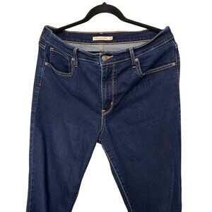 Deep Blue Denim 724 High Raise Straight Levis Size 32, 14.